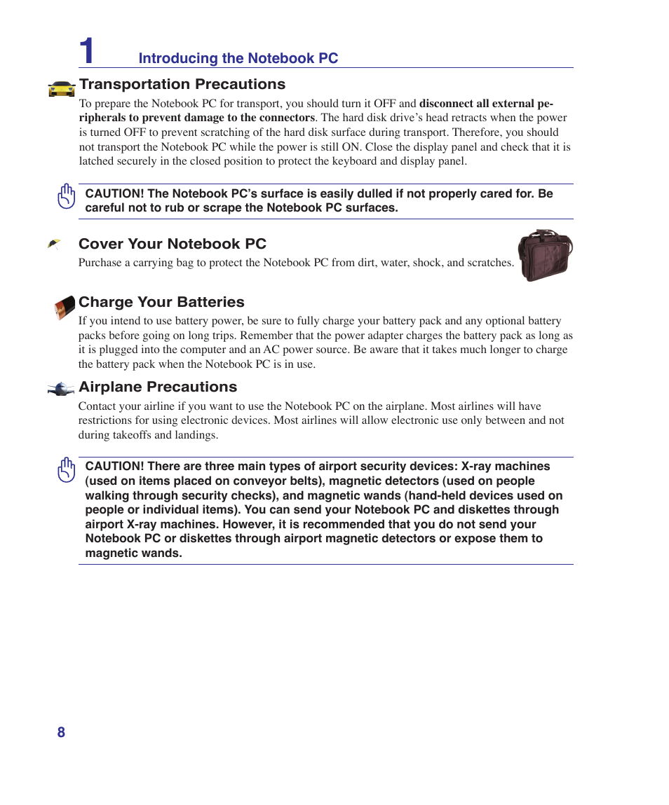 Asus N70SV User Manual | Page 8 / 87