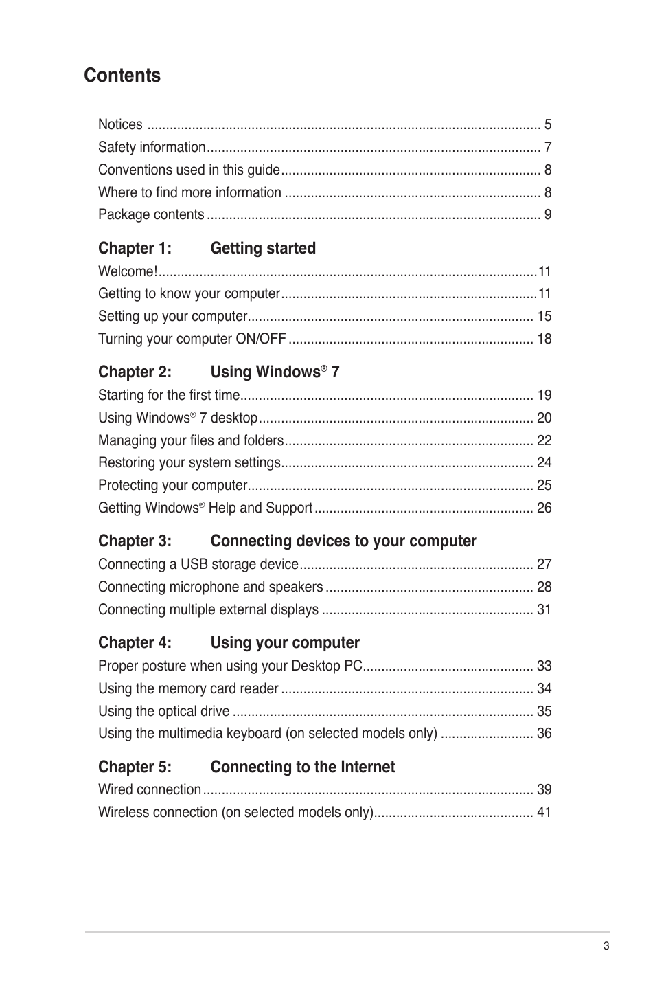 Asus CM6731 User Manual | Page 3 / 66