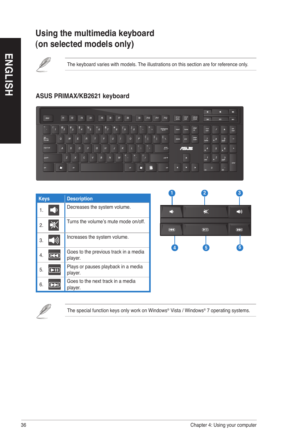 En gl is h en gl is h en gl is h en gl is h | Asus CM6731 User Manual | Page 36 / 66