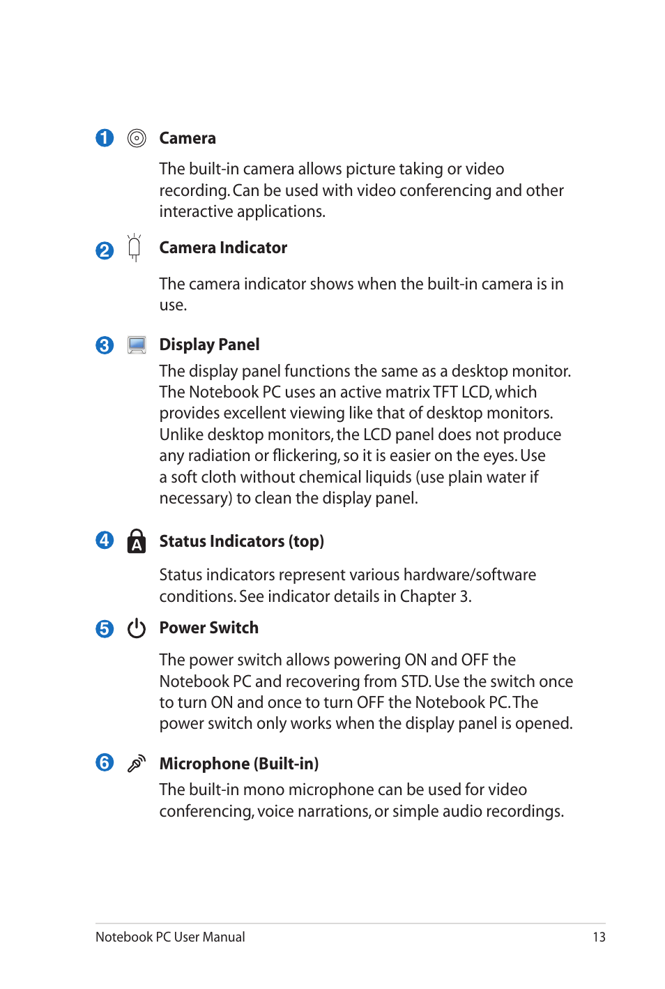 Asus K72JU User Manual | Page 13 / 106