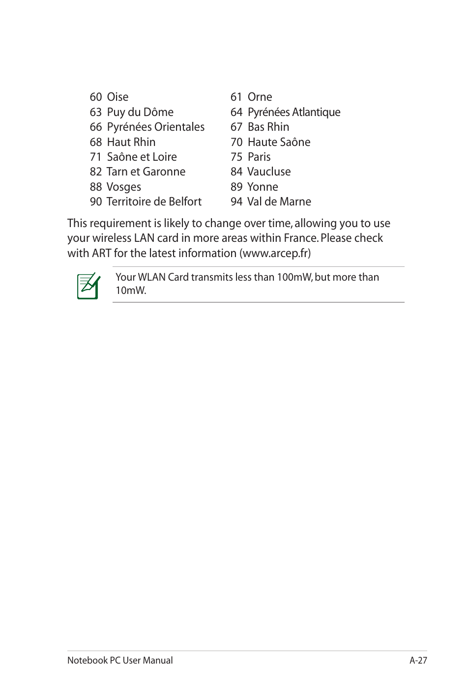 Asus K72JU User Manual | Page 93 / 106