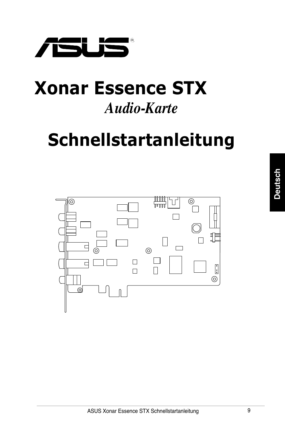 Xonar essence stx, Schnellstartanleitung, Audio-karte | Asus Xonar Essence STX User Manual | Page 9 / 32