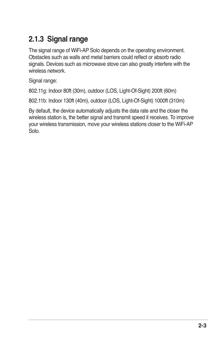 3 signal range | Asus P5K Deluxe/WiFi-AP User Manual | Page 16 / 59