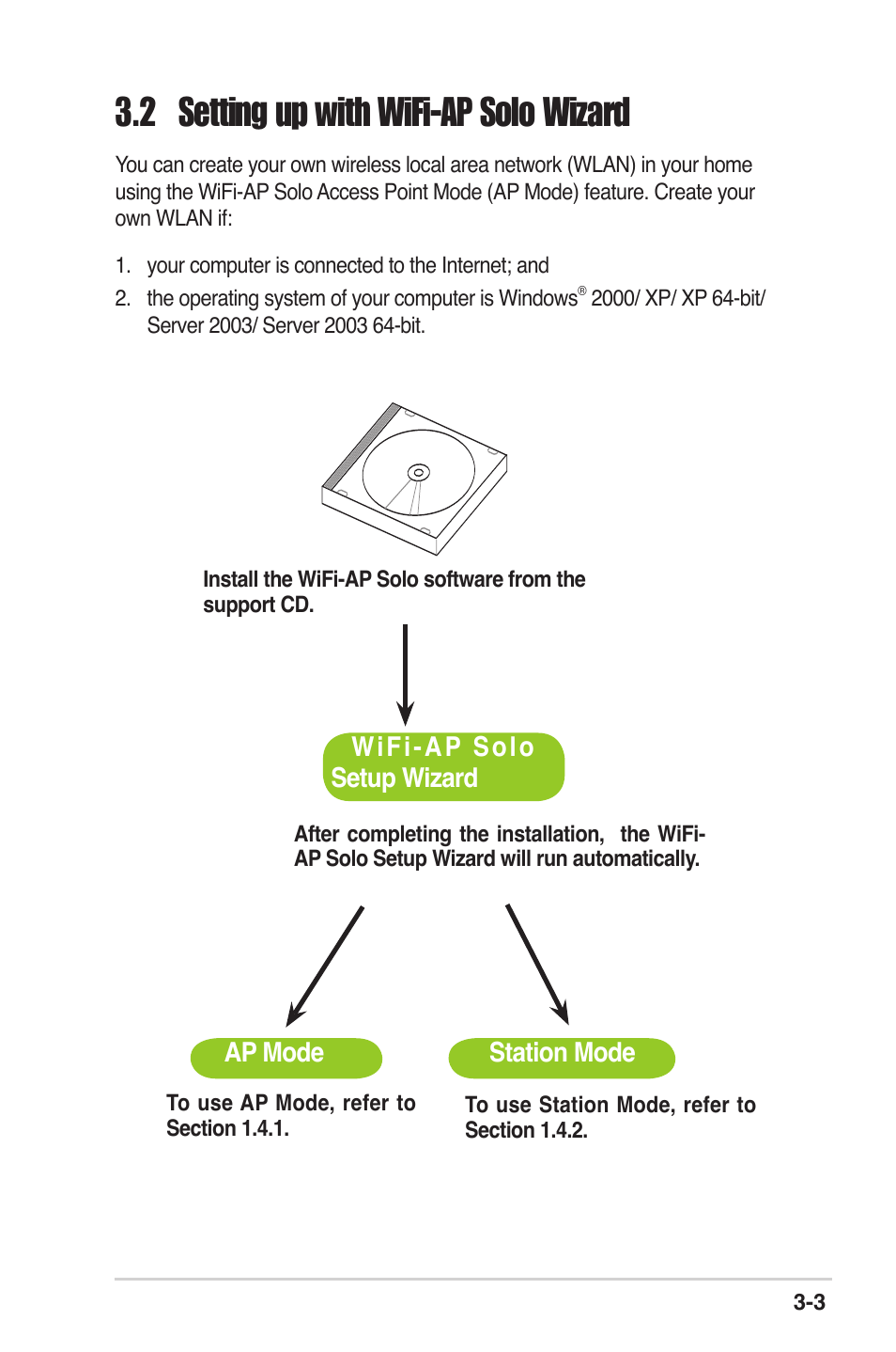 2 setting up with wifi-ap solo wizard | Asus P5K Deluxe/WiFi-AP User Manual | Page 20 / 59
