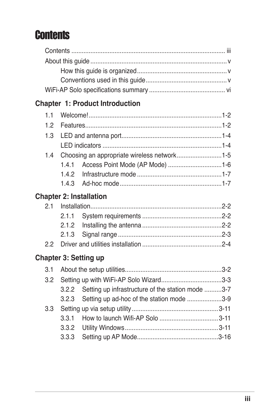 Asus P5K Deluxe/WiFi-AP User Manual | Page 3 / 59