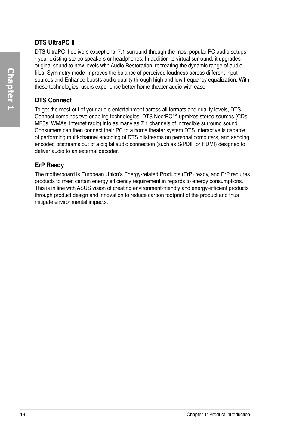 Chapter 1 | Asus P9X79 User Manual | Page 18 / 156