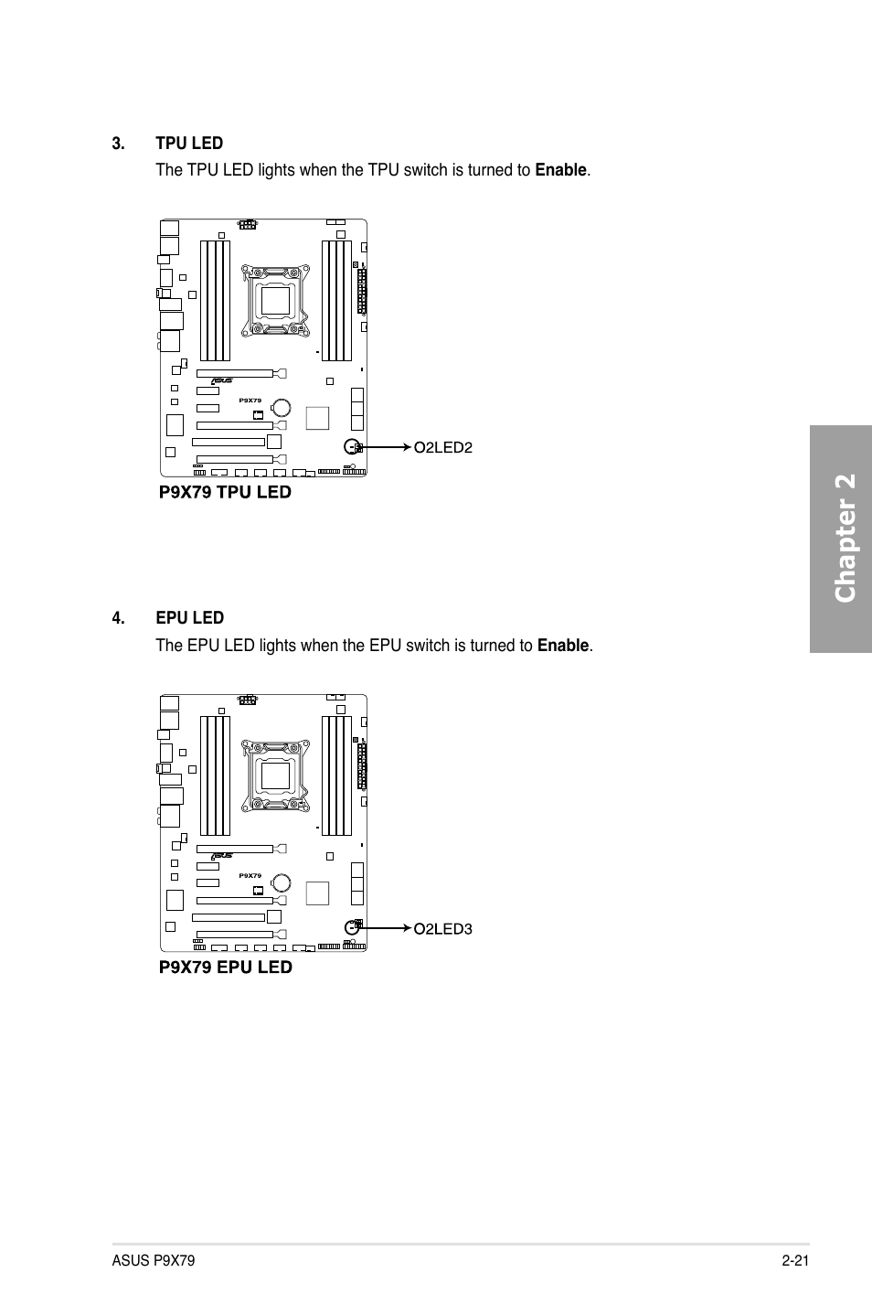 Chapter 2 | Asus P9X79 User Manual | Page 39 / 156