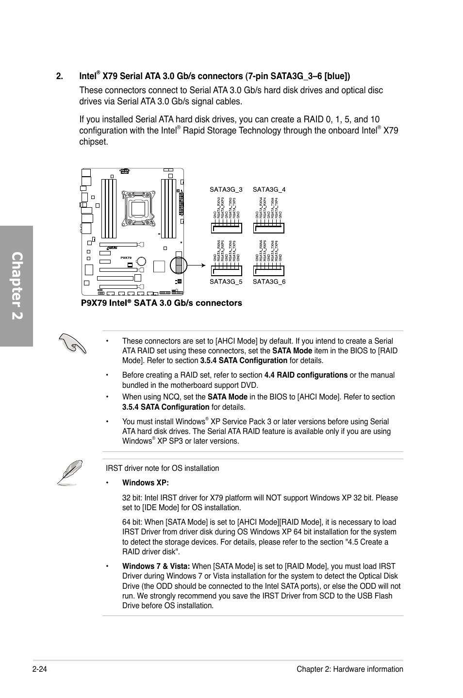 Chapter 2 | Asus P9X79 User Manual | Page 42 / 156