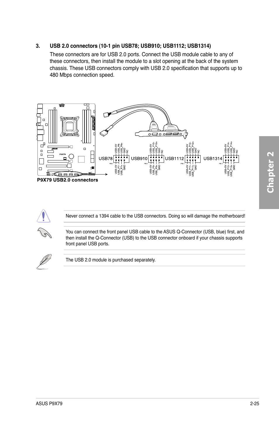 Chapter 2 | Asus P9X79 User Manual | Page 43 / 156