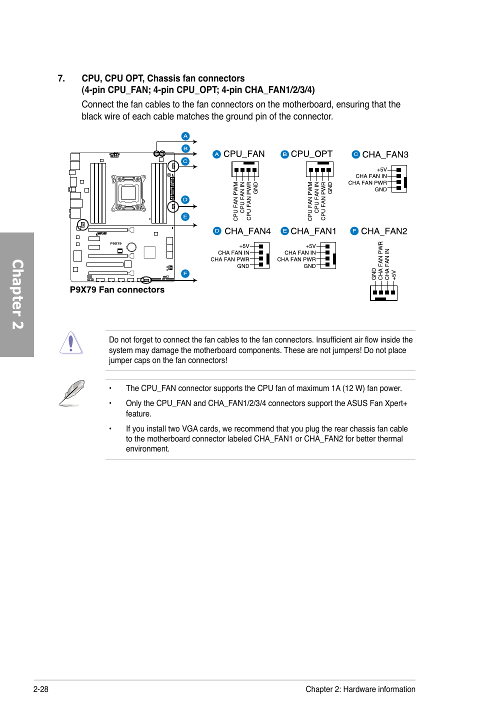 Chapter 2 | Asus P9X79 User Manual | Page 46 / 156