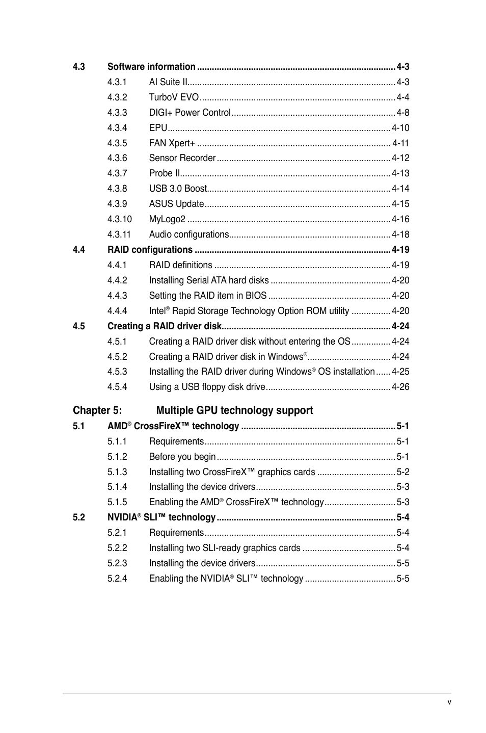 Asus P9X79 User Manual | Page 5 / 156