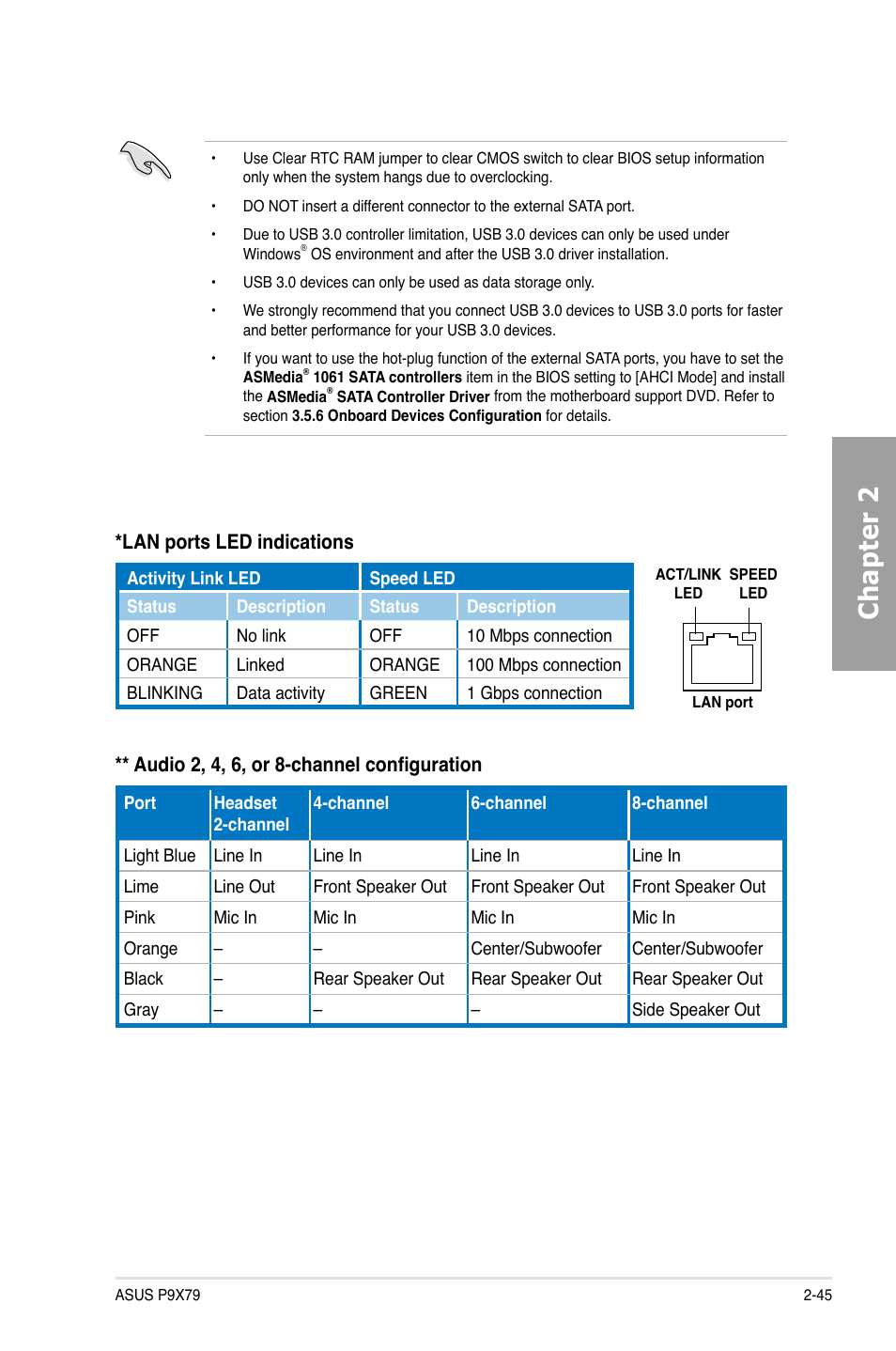Chapter 2 | Asus P9X79 User Manual | Page 63 / 156