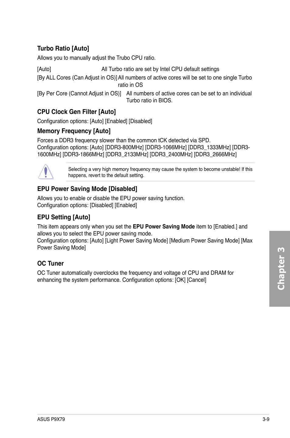 Chapter 3 | Asus P9X79 User Manual | Page 75 / 156