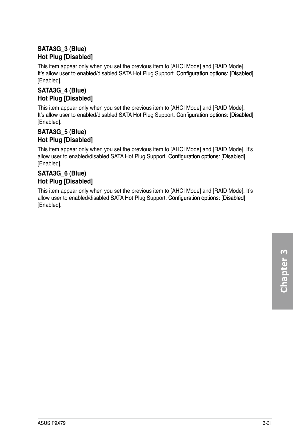 Chapter 3 | Asus P9X79 User Manual | Page 97 / 156