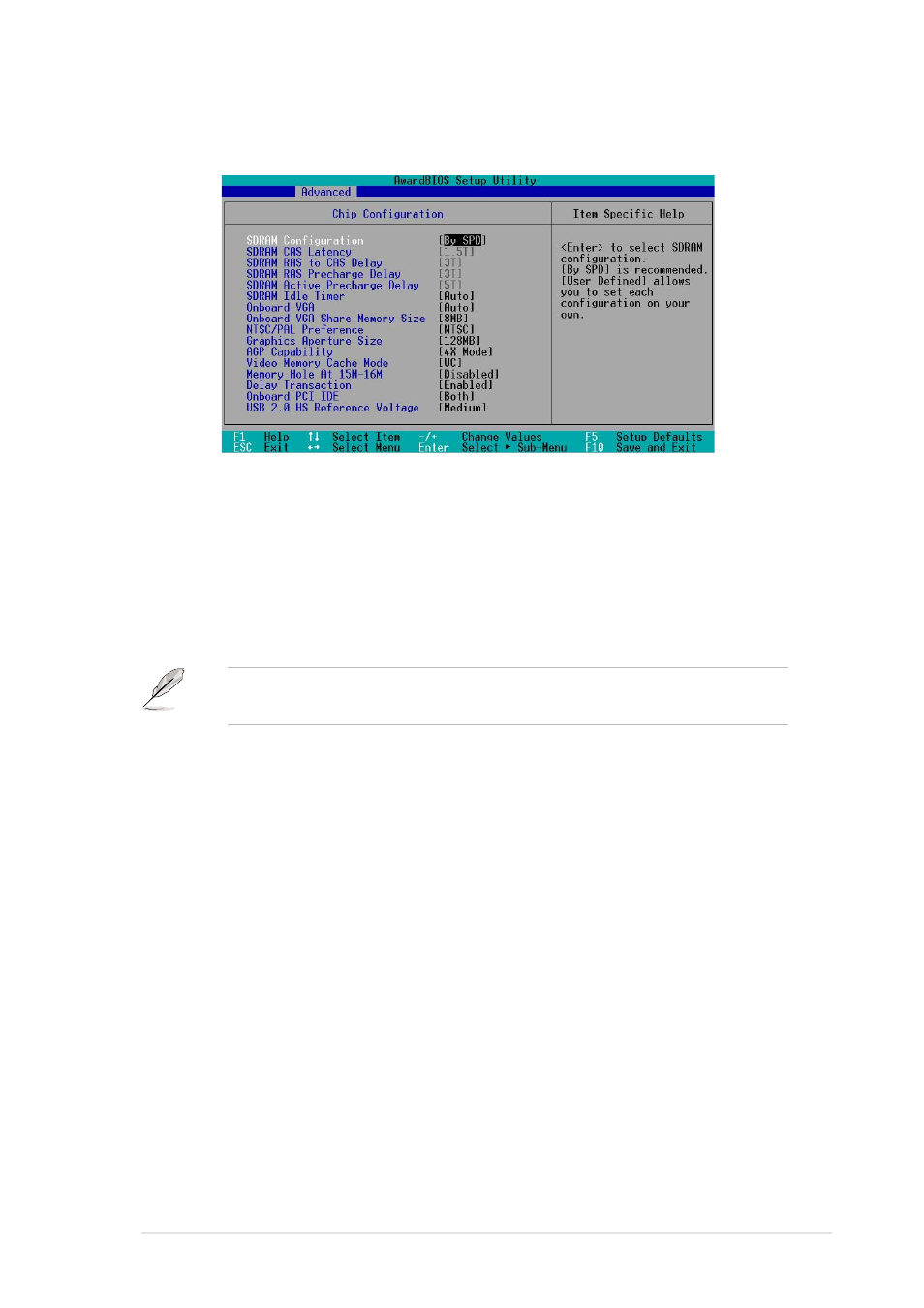 1 chip configuration | Asus P4GE-VM User Manual | Page 49 / 64