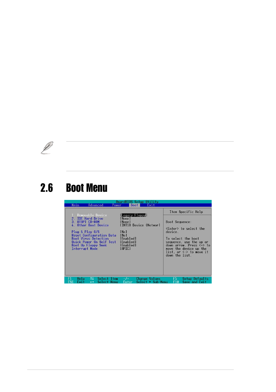 6 boot menu | Asus P4GE-VM User Manual | Page 58 / 64