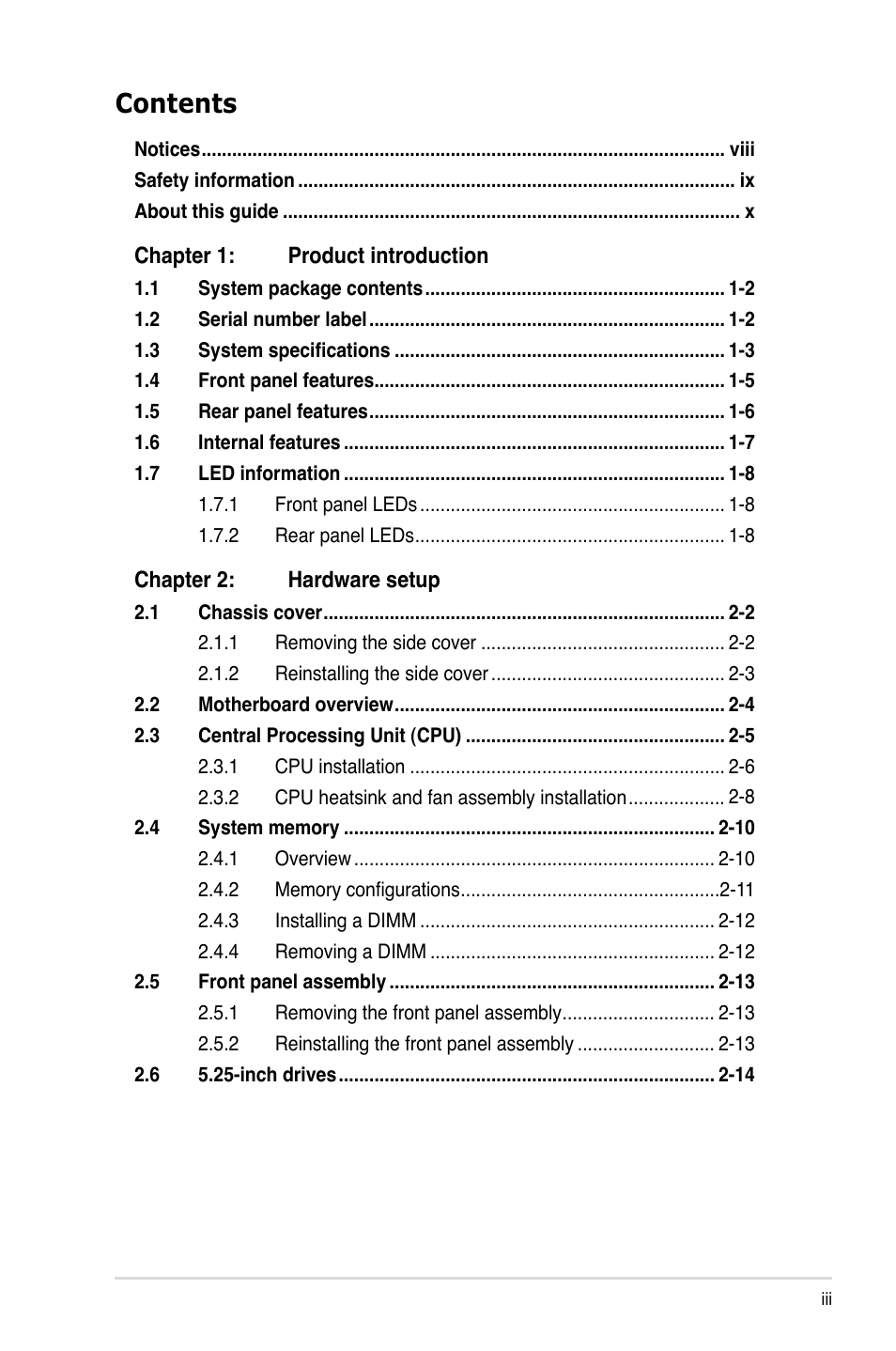 Asus ESC1000 G2 User Manual | Page 3 / 194