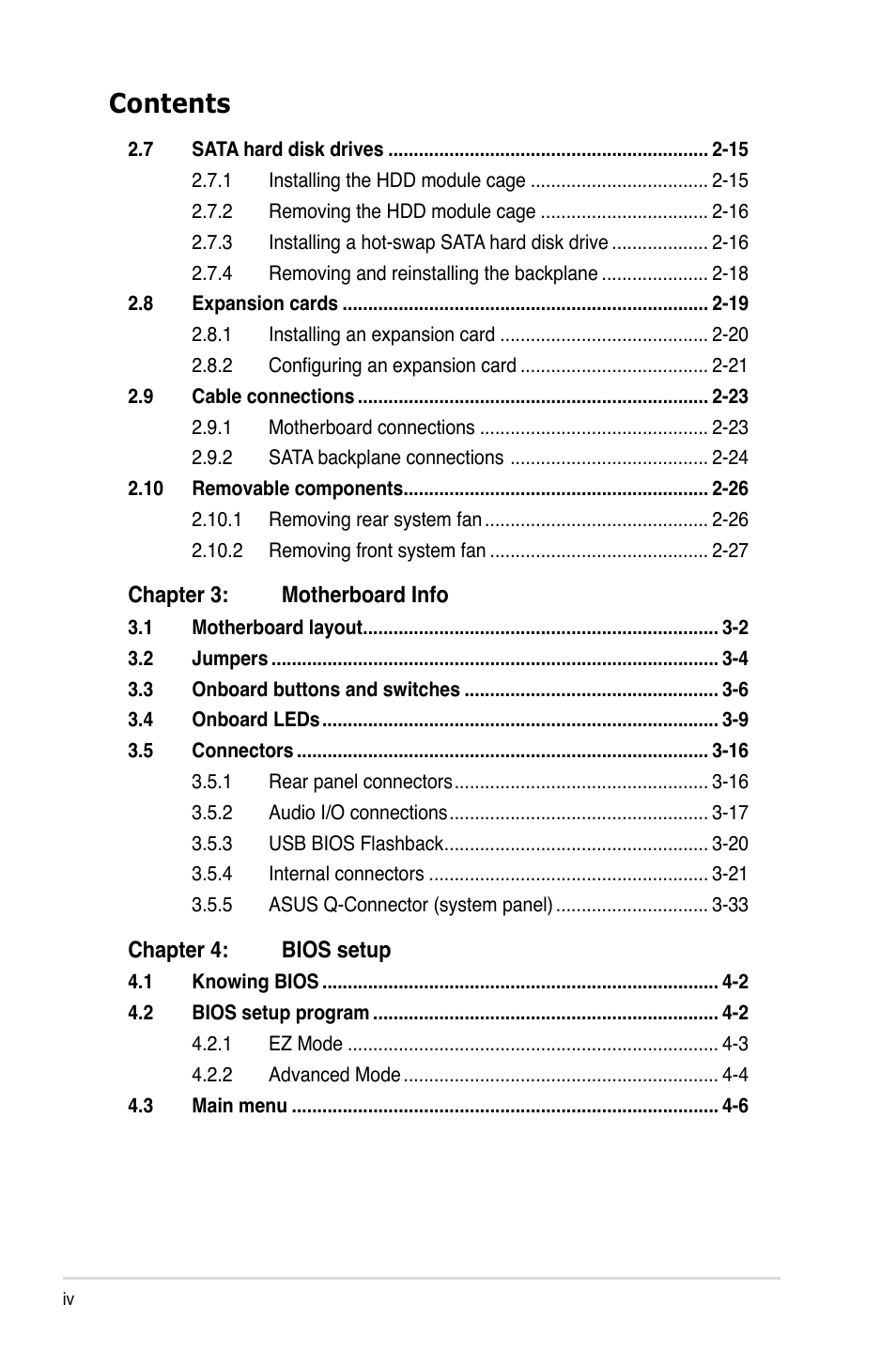 Asus ESC1000 G2 User Manual | Page 4 / 194