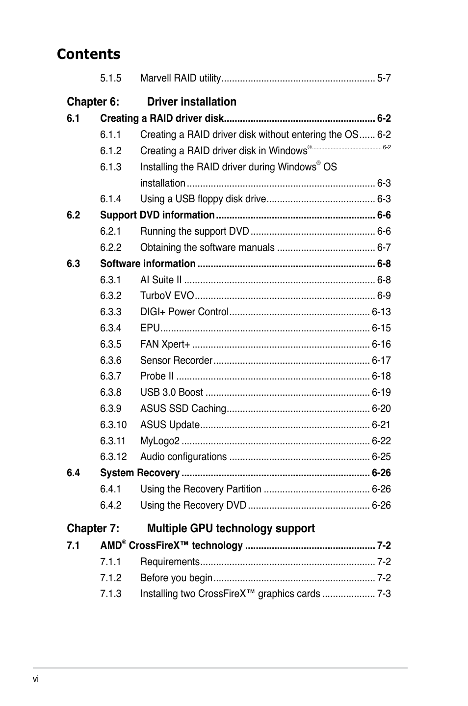 Asus ESC1000 G2 User Manual | Page 6 / 194