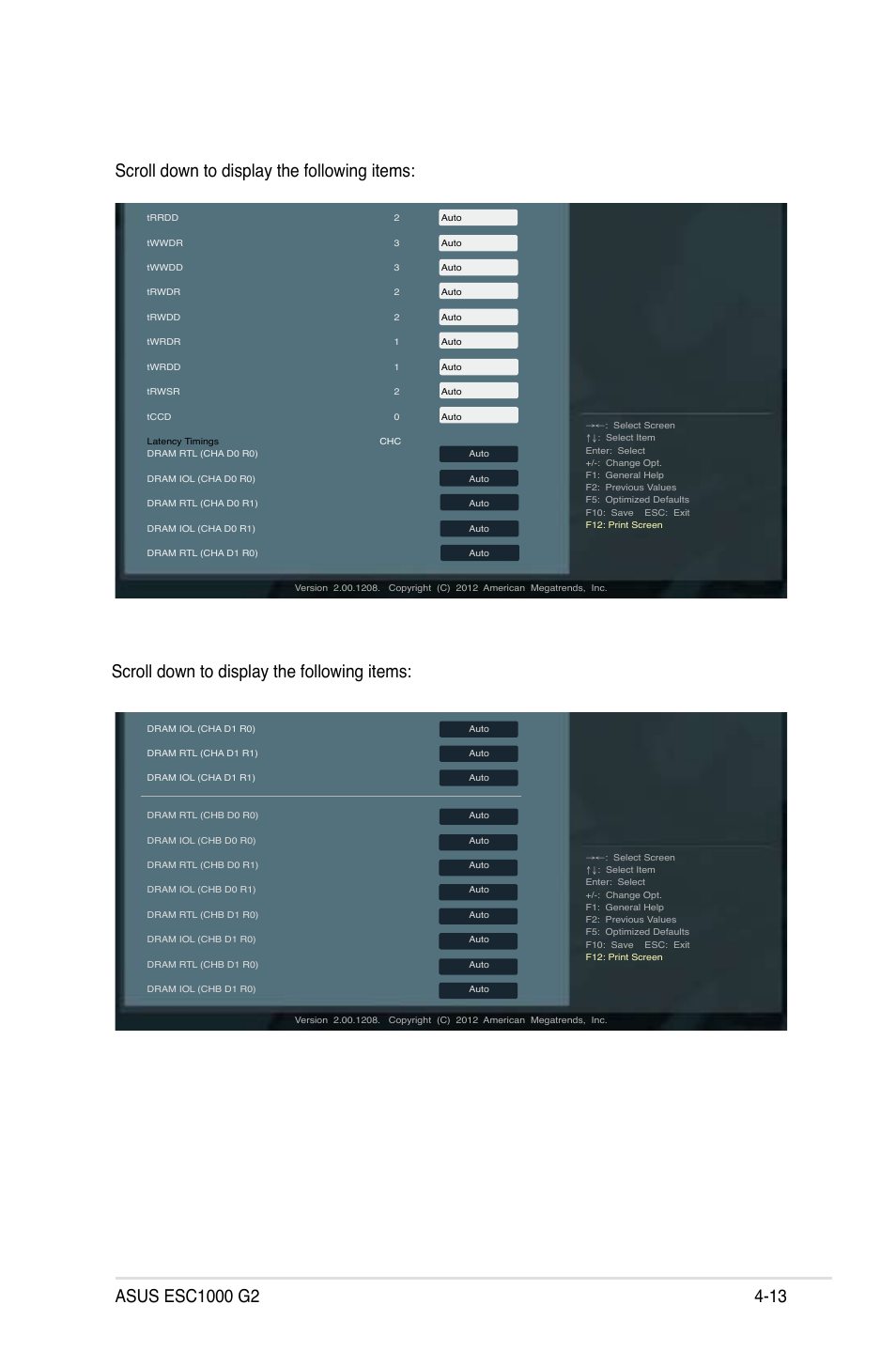 Scroll down to display the following items | Asus ESC1000 G2 User Manual | Page 95 / 194