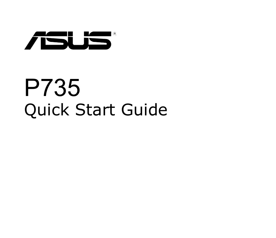 Asus P735 User Manual | 28 pages