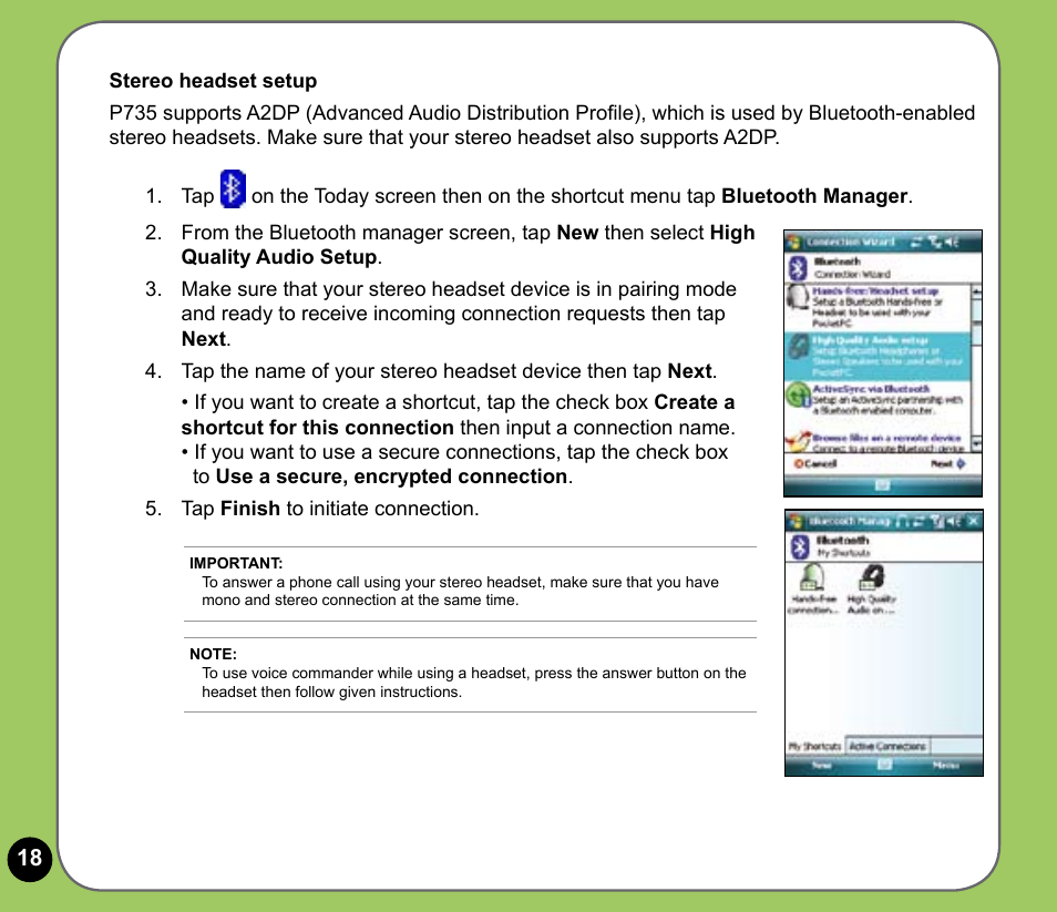 Asus P735 User Manual | Page 18 / 28