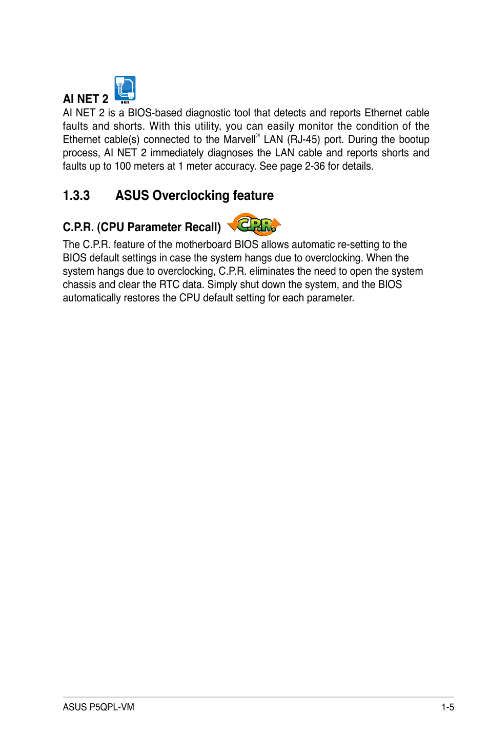 3 asus overclocking feature | Asus P5QPL-VM User Manual | Page 17 / 102