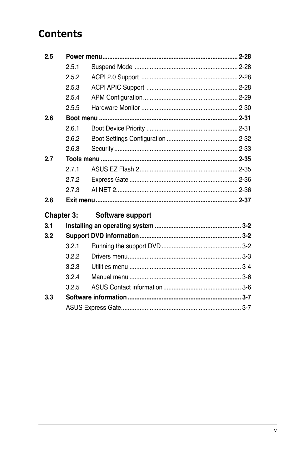 Asus P5QPL-VM User Manual | Page 5 / 102