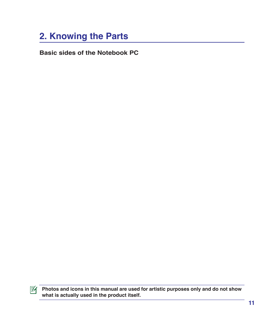 Knowing the parts | Asus K41VF User Manual | Page 11 / 85