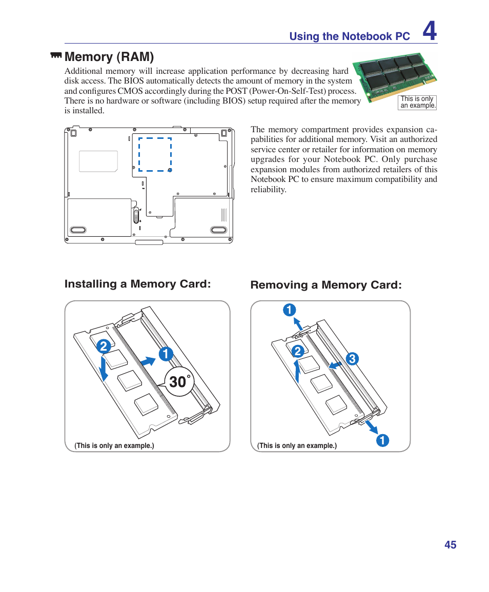 Memory (ram) | Asus K41VF User Manual | Page 45 / 85