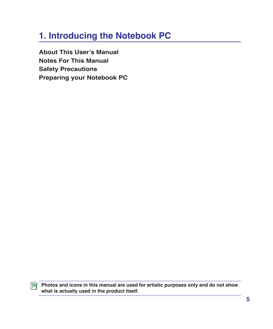 Introducing the notebook pc | Asus K41VF User Manual | Page 5 / 85