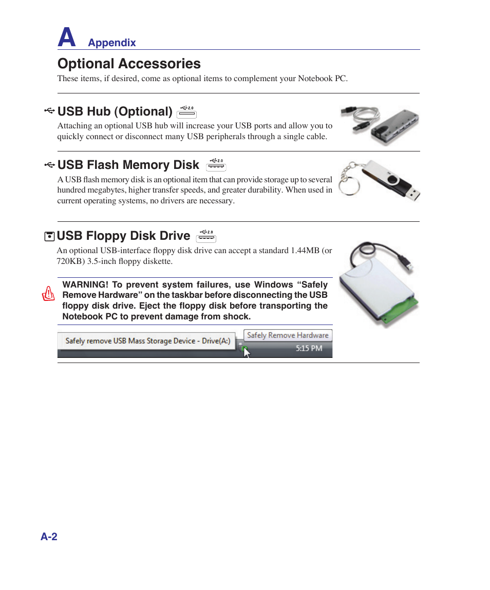 Optional accessories | Asus K41VF User Manual | Page 54 / 85