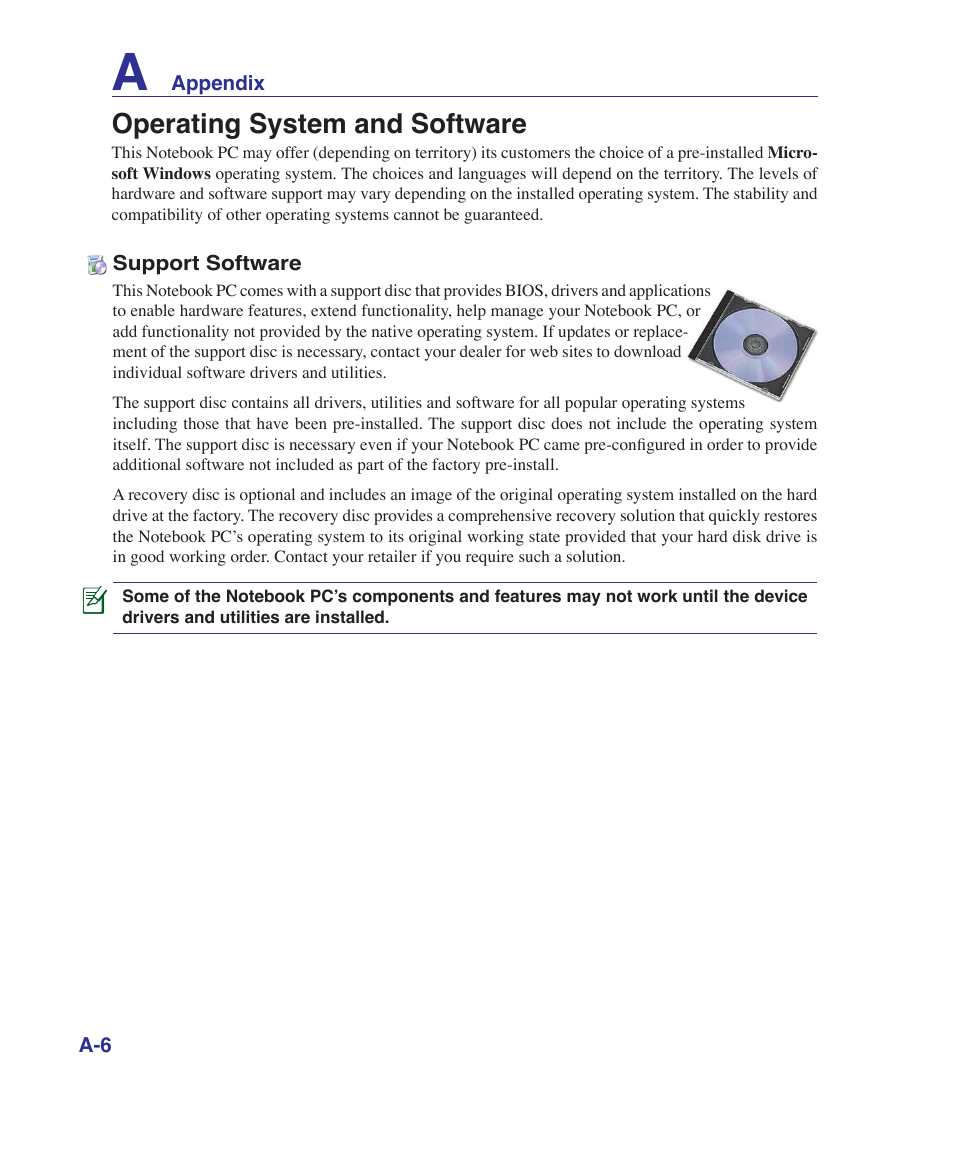 Operating system and software | Asus K41VF User Manual | Page 58 / 85