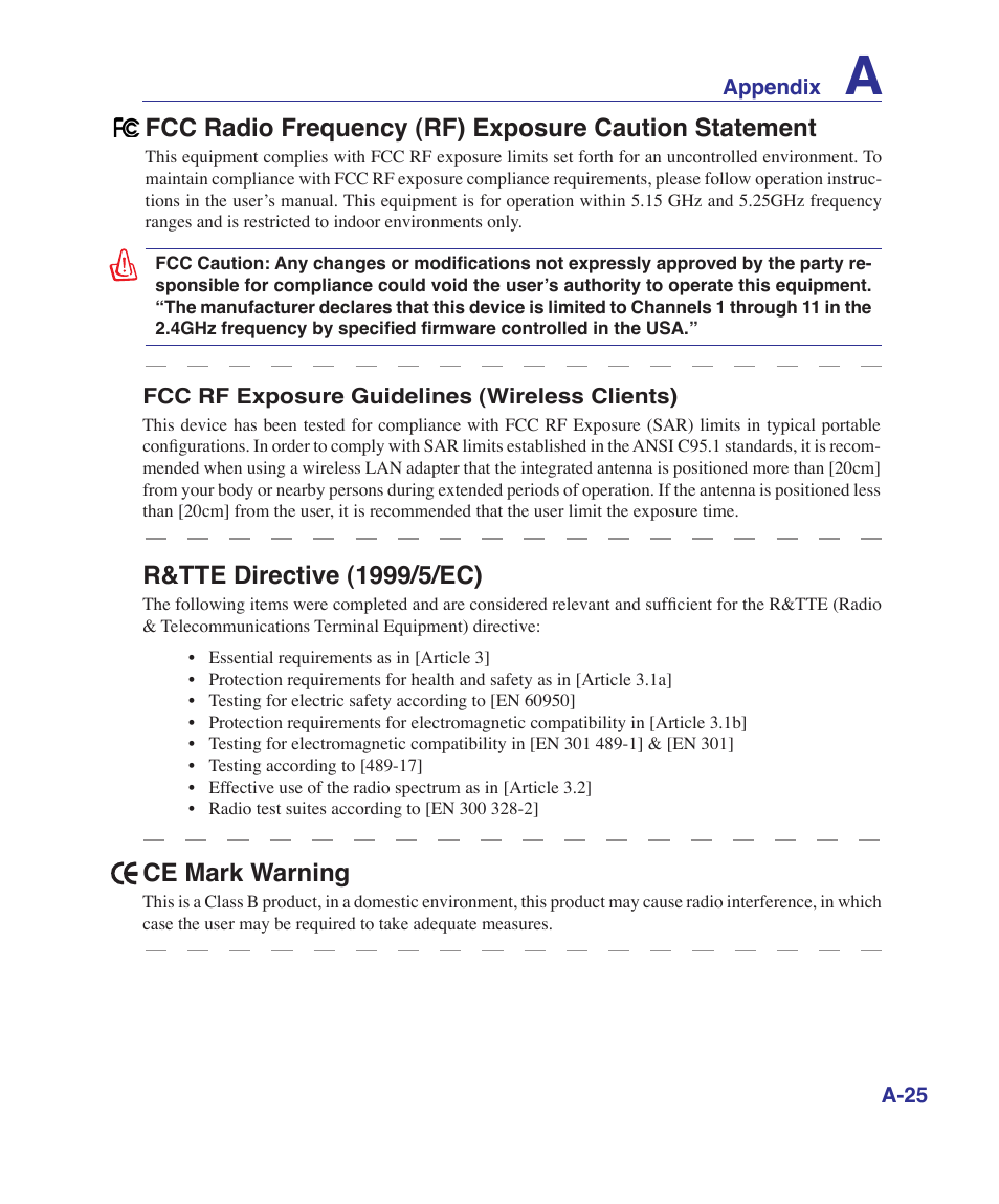 Ce mark warning | Asus K41VF User Manual | Page 77 / 85