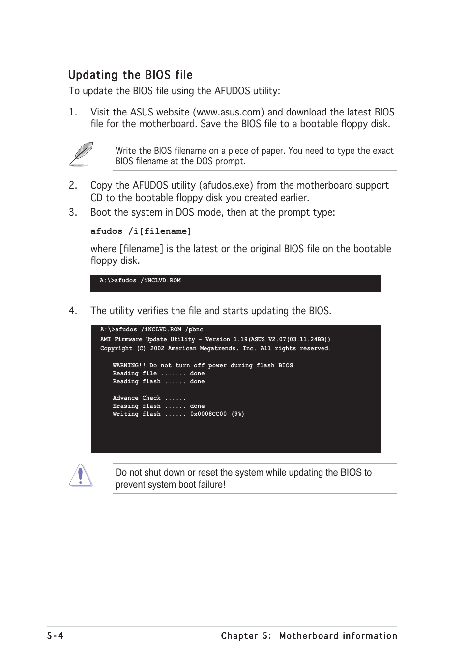 Updating the bios file | Asus AP1710-E1 User Manual | Page 118 / 158