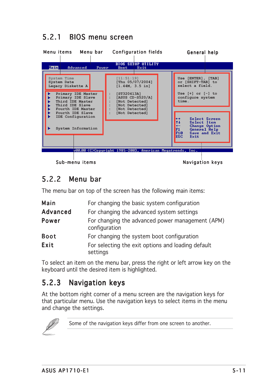 2 menu bar menu bar menu bar menu bar menu bar | Asus AP1710-E1 User Manual | Page 125 / 158