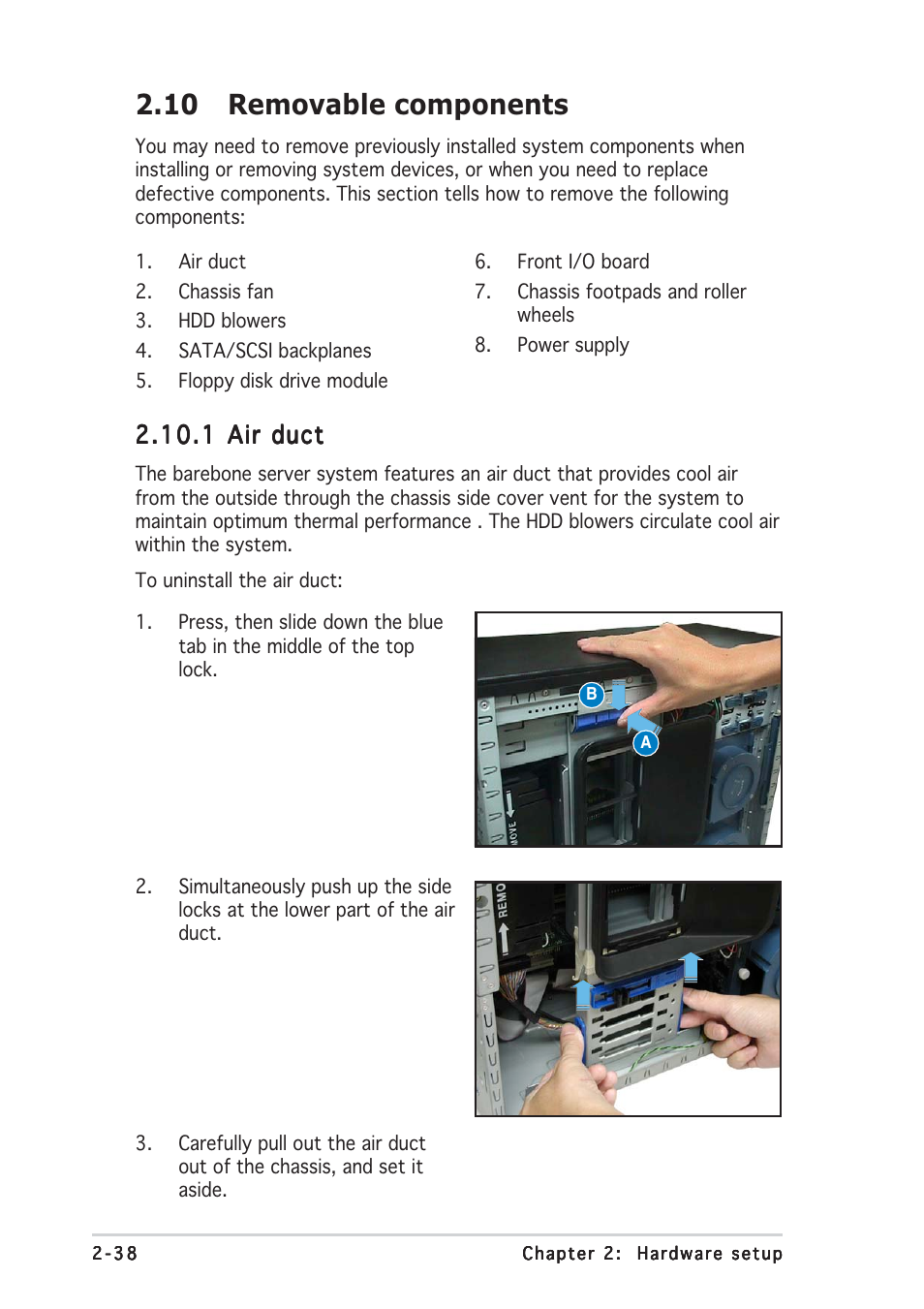 10 removable components | Asus AP1710-E1 User Manual | Page 62 / 158