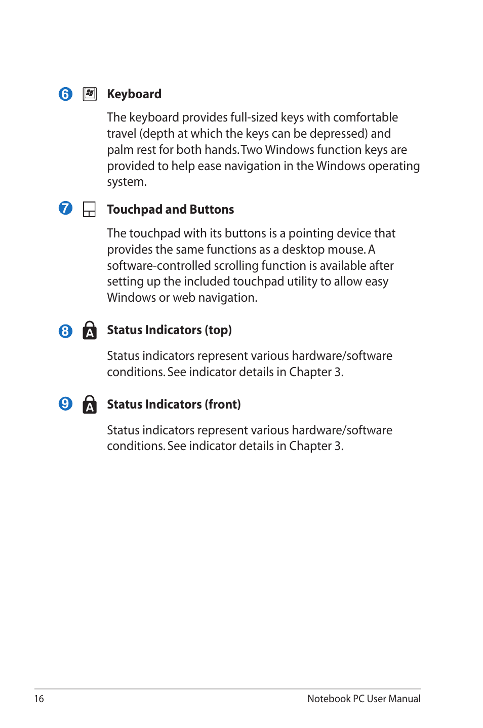 Asus X42DQ User Manual | Page 16 / 108