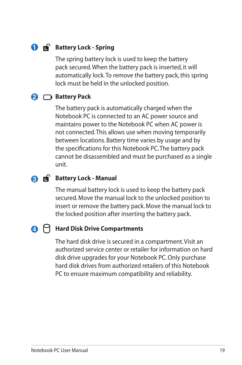 Asus X42DQ User Manual | Page 19 / 108