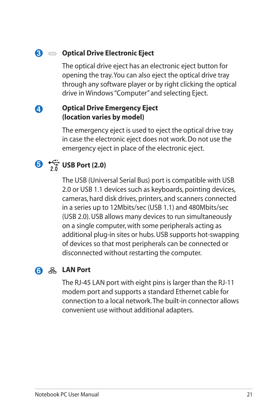 Asus X42DQ User Manual | Page 21 / 108