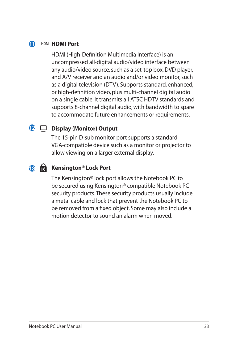 Asus X42DQ User Manual | Page 23 / 108