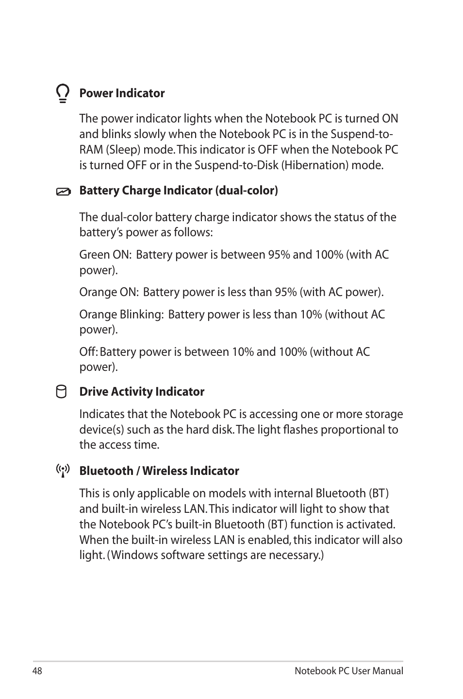 Asus X42DQ User Manual | Page 48 / 108