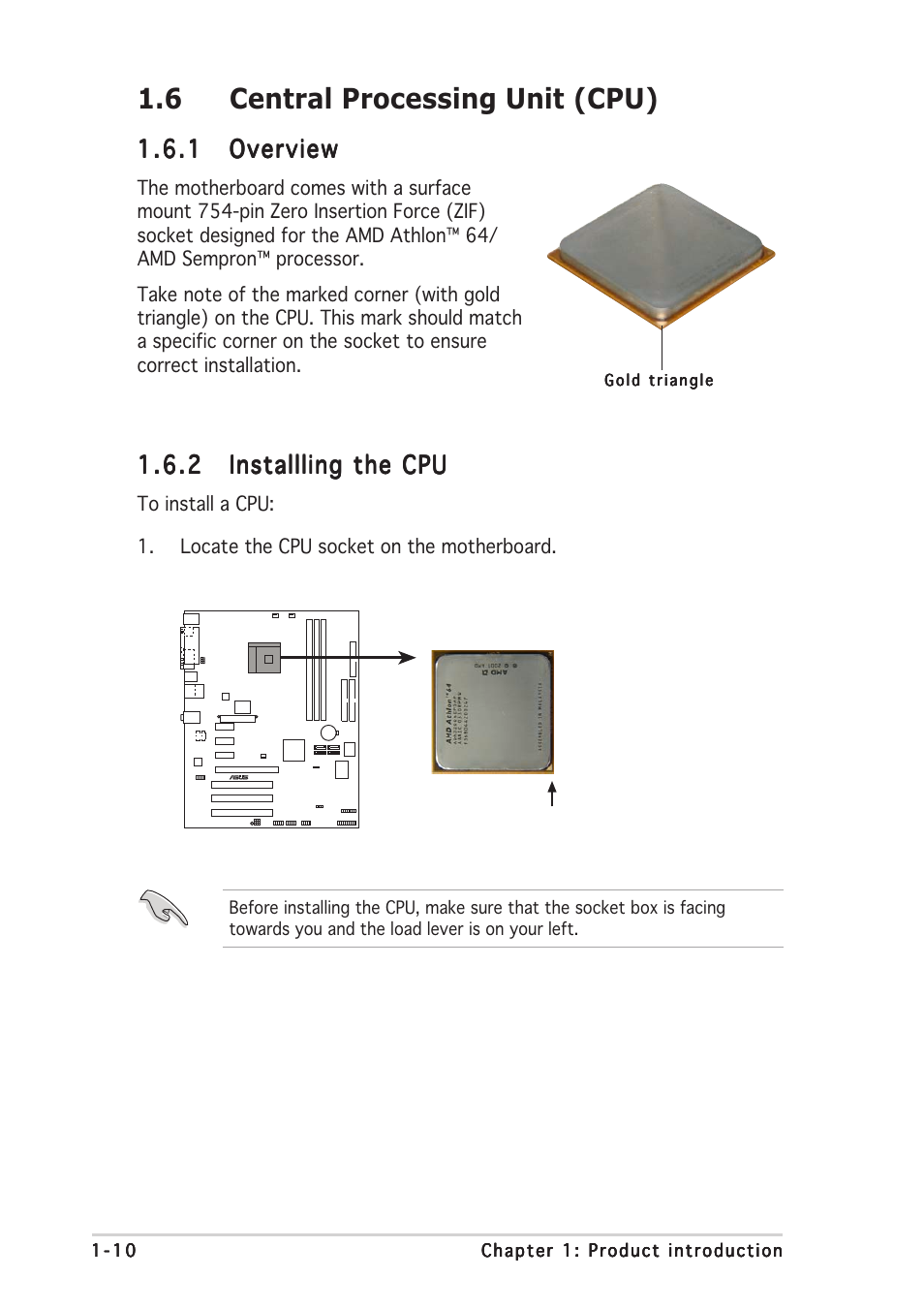 6 central processing unit (cpu), 1 overview overview overview overview overview | Asus K8N4-E User Manual | Page 22 / 92