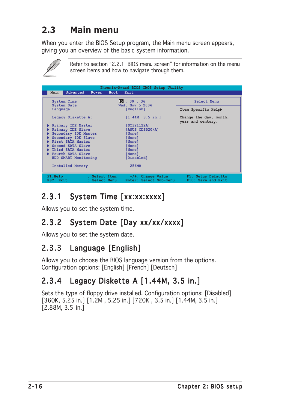 3 main menu | Asus K8N4-E User Manual | Page 62 / 92