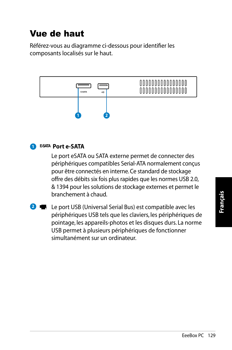 Vue de haut | Asus EB1007 User Manual | Page 129 / 183