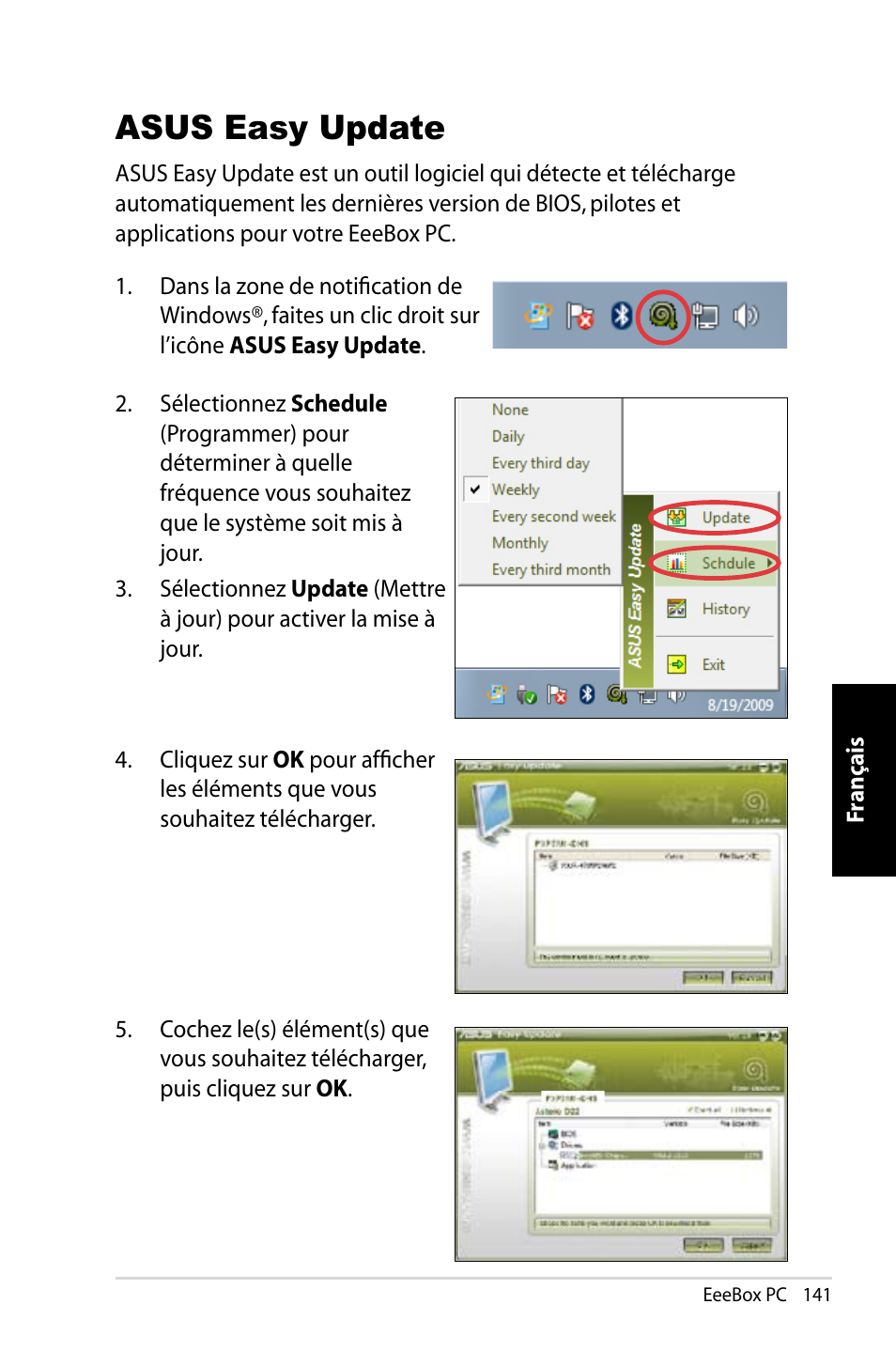 Asus easy update | Asus EB1007 User Manual | Page 141 / 183
