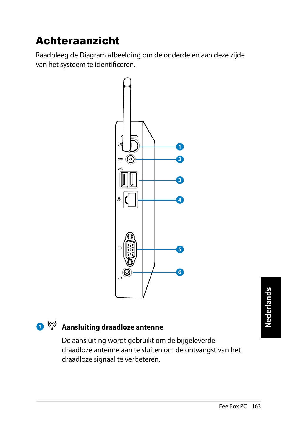 Achteraanzicht | Asus EB1007 User Manual | Page 163 / 183