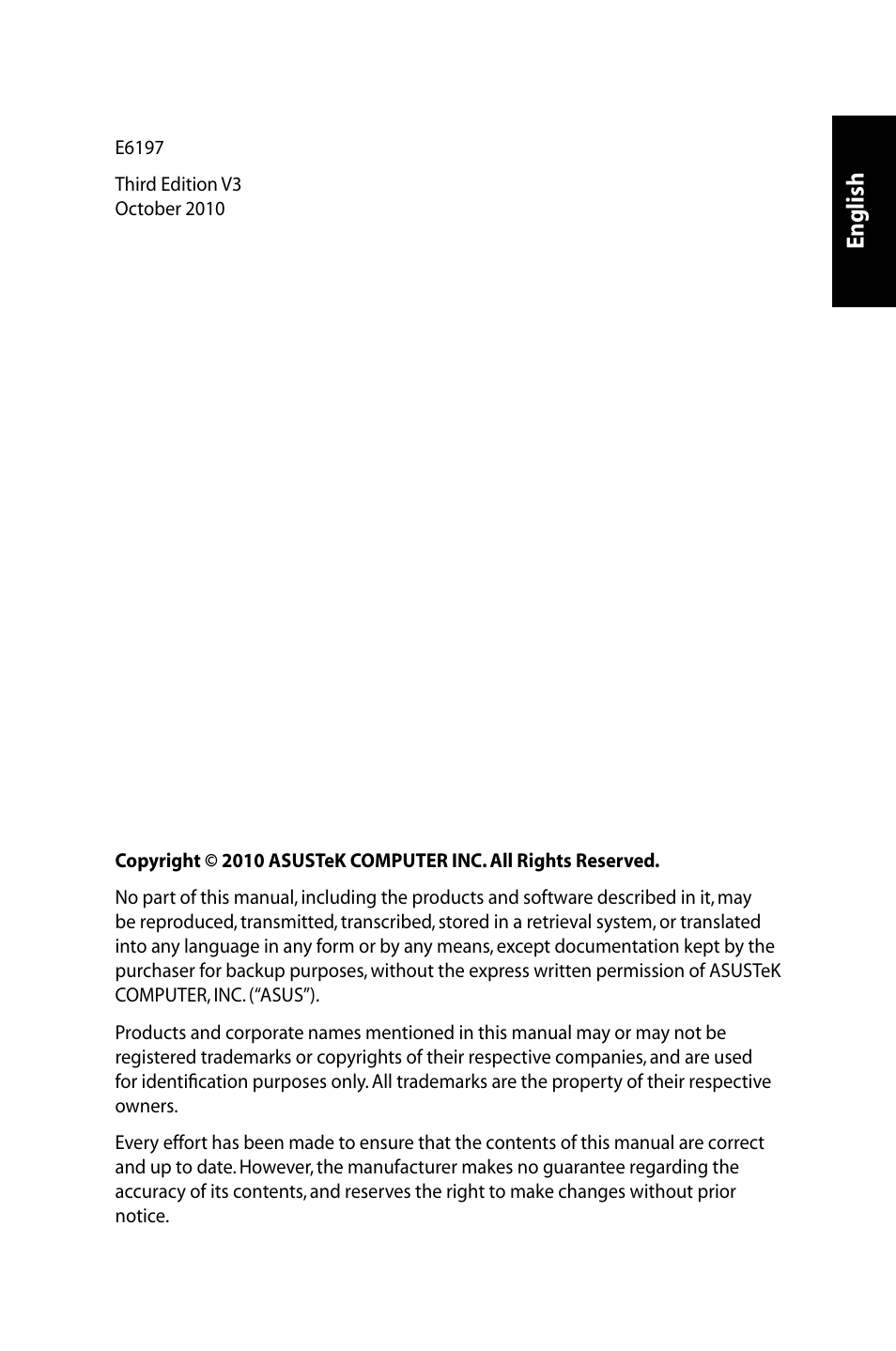 English | Asus EB1007 User Manual | Page 3 / 183
