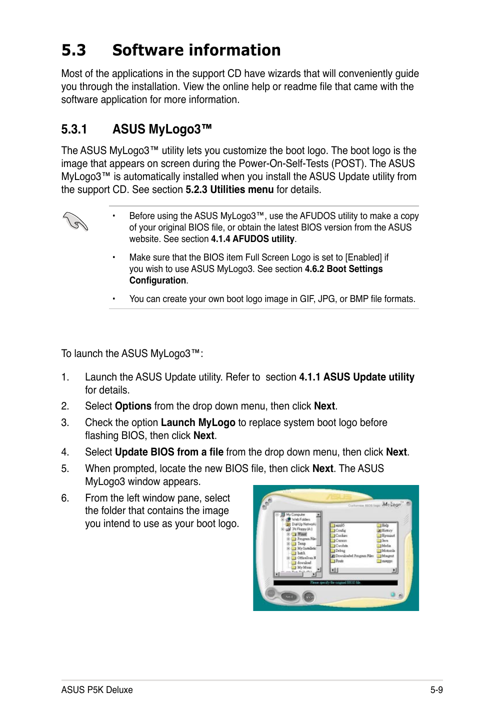 3 software information, 1 asus mylogo3 | Asus P5K-E/WiFi-AP User Manual | Page 117 / 172