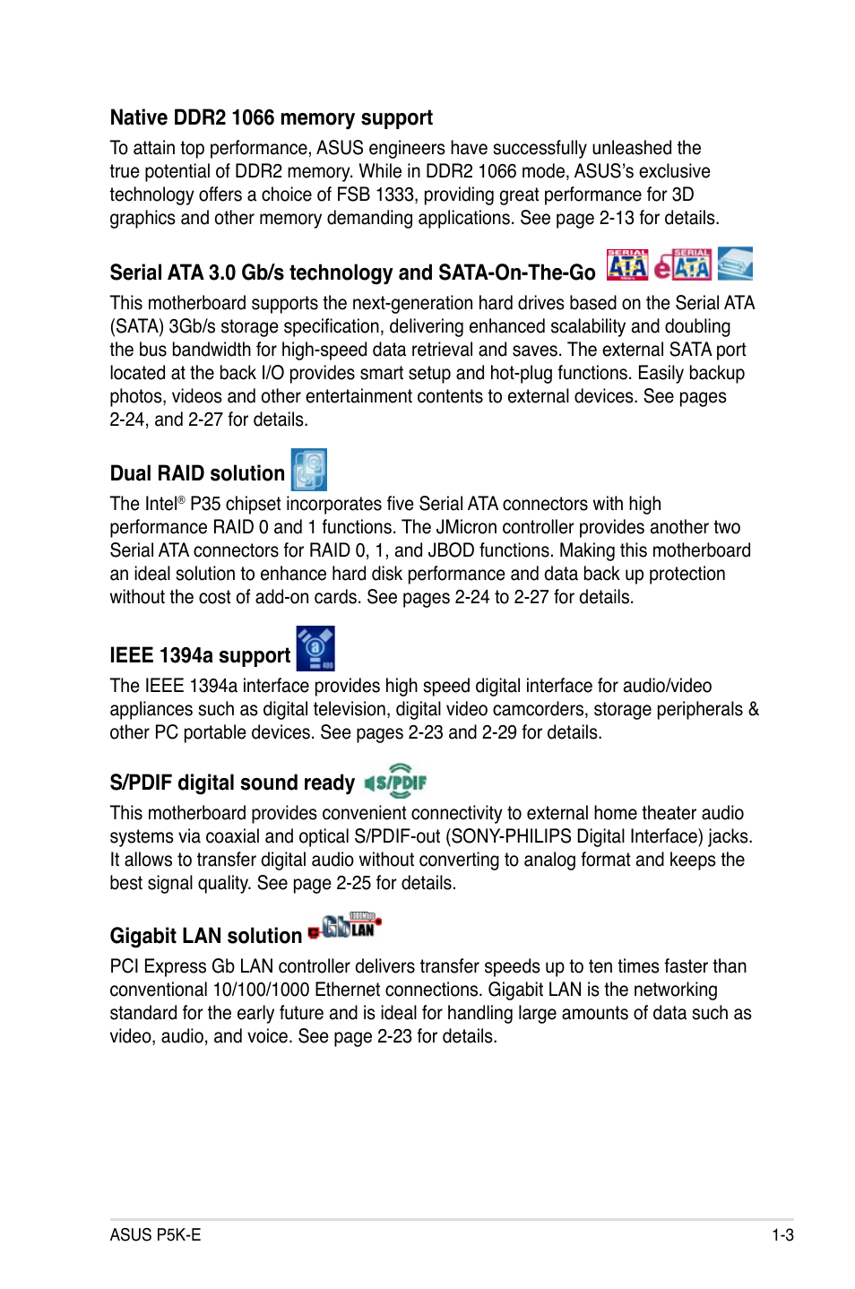 Asus P5K-E/WiFi-AP User Manual | Page 19 / 172